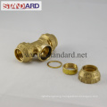 Female Tee Brass PE Fitting